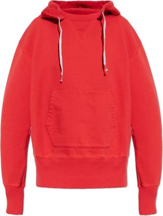 Maison Margiela Hoodie van katoen - Dames - Hoodies - Rood - S - Katoen - Hoodies & sweatvesten