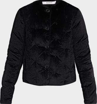 Fleurette Tufted Down-Fill Quilted Jacket