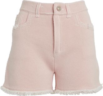 Barrie Fine-Knit Fringe-Detail Shorts Size L