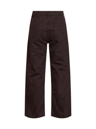 A Gold E Wide Leg Lyocell Jeans - Brown