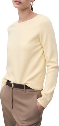 Mango Fine Gauge Crewneck Sweater in Vanilla at Nordstrom Rack, Size 3 X