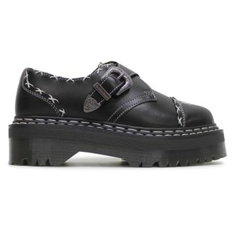 Dr. Martens Monk Quad GA Wanama Leather Unisex Comfort Shoes - Black - Size:UK 6.5