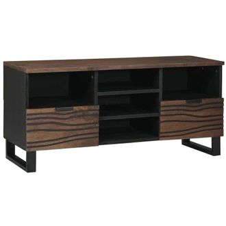 vidaXL Vidaxl - Mobile tv Marrone 100 x 33 x 46 cm legno massello di mango