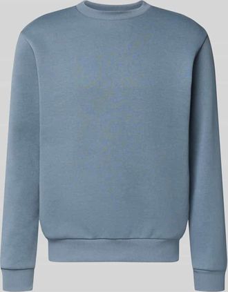 Jack & Jones Jack & Jones Sweatshirt mit gerippten Abschl&uuml;ssen Modell BRADLEY in Jeansblau, Gr&ouml;&szlig;e XXL