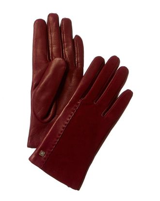 Bruno Magli Cashmere-Lined Suede & Leather Gloves