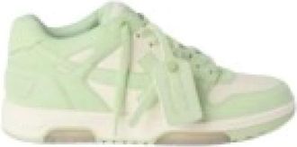 Off-white Out of Office Low-Top Sneaker - Heren - Sneakers - Groen - 42 EU - Leer - Schoenen
