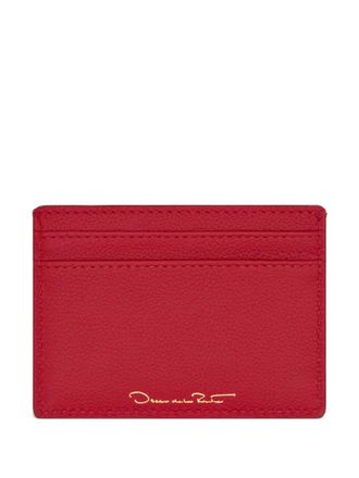 Oscar De La Renta logo-detailed card holder - Rood