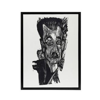 Artery8 Dr Ludwig Binswanger Portrait Kirchner Black Framed Canvas Art Print in White | Size: W24 x H32