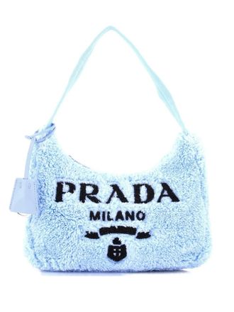 Prada Re-Edition 2000 Terry Cloth Mini hobo bag - Blue