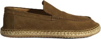 Desa Man Slip-Ons - Suede Upper, Leather Lining, No Closure, Flat Heel, Breathable | Brown - 42