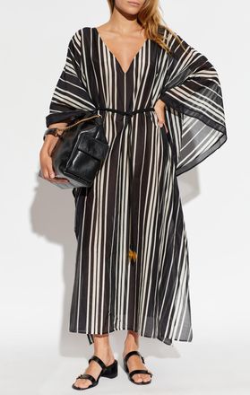 Tory Burch Ribbed Dress, Womens, Black