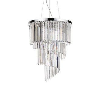 Netlighting Carlton 12 Light Pendant Light Chrome E14 in Grey