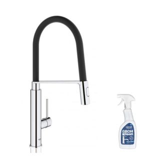 GROHE Grifo De Cocina Con Spray Cromado Grohe Feel Quickfix + Limpiador Grohclean