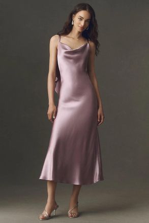 BHLDN Blair Cowl-Neck Slip Maxi Dress