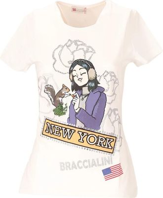 Braccialini Savannah T-shirt - Dames - T-shirts - Wit - XS - Katoen - Tops