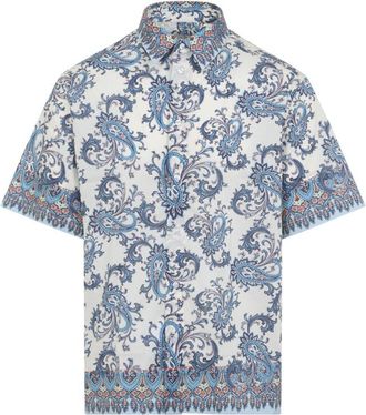 Etro Blue Regular Paisley Shirt