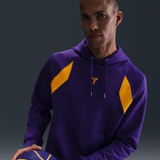 Nike Mens Kobe Therma-FIT Pullover Hoodie in Purple | HJ8109-547
