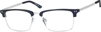 Haggar Mens Hft544 Square Eyeglasses In Matte Navy