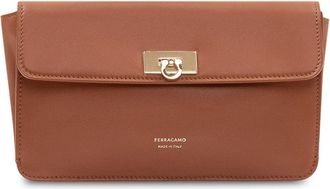 Ferragamo Harley Grainy Leather Bucket Bag - Dames - Schoudertassen - Bruin - ONE Size - Leer - Tassen