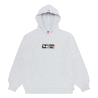 SUPREME Box Logo Hooded Sweatshirt Ash Grey FW23SW56-ASH-GREY