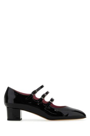 Carel Black Leather Pumps
