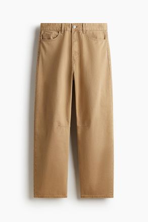 H&M Baumwollhose in Relaxed Fit - Beige
