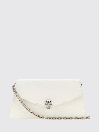 Alexander McQueen McQueen Mini Bag in Croc-Effect Calfskin Leather with Skull