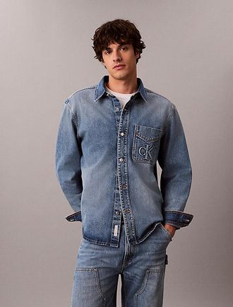 Calvin Klein Sobrecamisa Denim Grabada