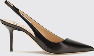 Francesco Russo Smooth Calf Leather Slingback Pumps with a Mid Stiletto Heel
