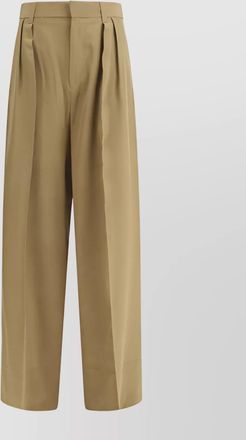 Petar Petrov silk high-rise wide-leg trousers