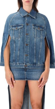 7 For All Mankind Cape Midtown Open-Side Denim Cape