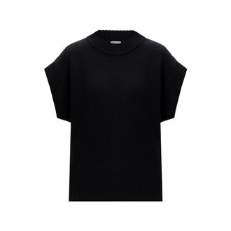 Bottega Veneta Round-neck Knitwear, female, Black, S, Stylish Knitwear for Fashionable Looks