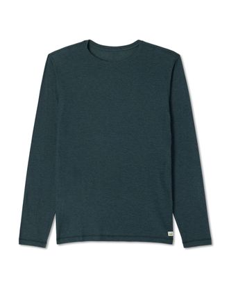 Vuori Clothing Long Sleeve Strato Tech Tee | Hemlock Heather | Medium