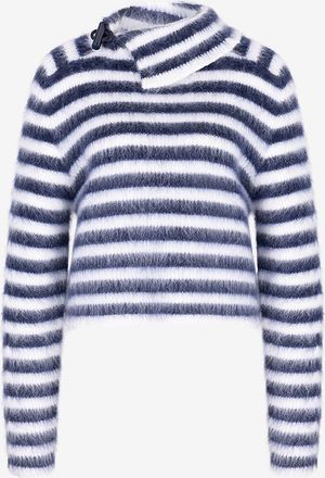 Jacquemus Gestreifter Mohair-Pullover Le pull Marina