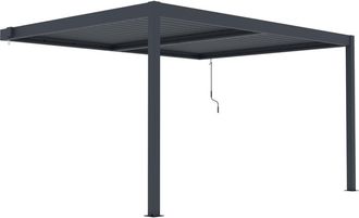 Habitat & Jardin P&eacute;rgola bioclim&aacute;tica gris antracita 390 x 300 x 218 cm