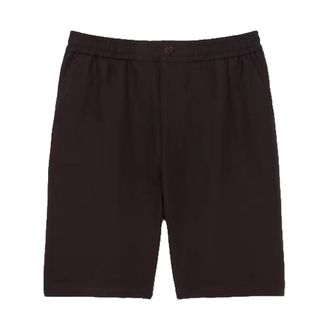 Lacoste Casual Shorts, male, Brown, Size: XL Regular Fit Linen Blend Twill Shorts