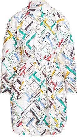 Tommy Hilfiger Poplin Overhemdjurk - Dames - Shirt Kleedjes - Veelkleurig - L - Katoen - Kleedjes