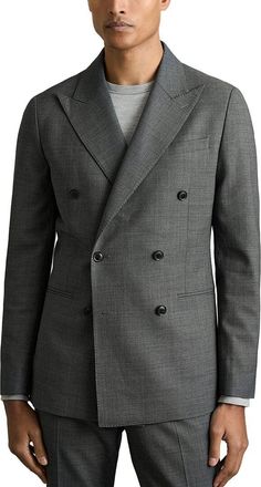 Reiss Malibu Peak Textured Wool-Blend Blazer