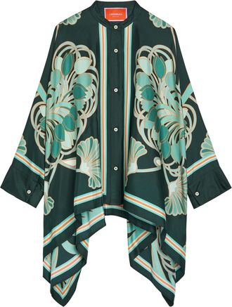La DoubleJ LA Double J Printed Silk-twill Shirtguillians Easter egg - Black - Xxl (UK18 / Xxl)