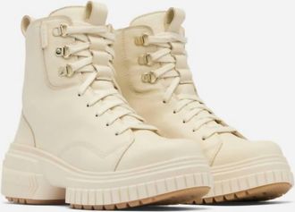Sorel Womens Ona Ave Waterproof Lace Boot In Honey White / Sea Salt