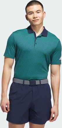 adidas adidas Performance Mens Beyond The Course Textured Polo Shirt - Teal - Size X-Large