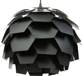Beliani Lampadario Moderno Piccolo A Forma Di Fiore In Plastica Colore Nero Segre Mini