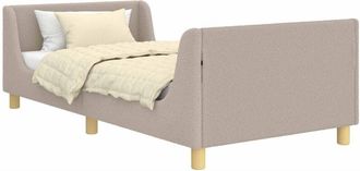 vidaXL Cama Para Ni&ntilde;os Con Cabecero Gris Claro 90 X 190 Cm Vidaxl