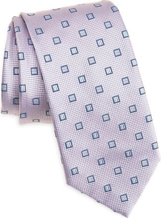 Brioni Silk Tie in Pink/Bluette at Nordstrom