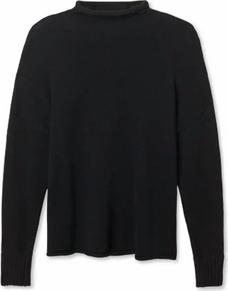 perfectwhitetee Womens Nova Cashmere Roll Neck Sweater In Black