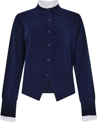 Silvian Heach Ganji Cardigan - Dames - Vesten - Blauw - L - Wol - Truien & Vesten