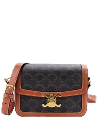 Celine Celine Triomphe Shoulder Bag Triomphe Coated Medium (Authentic Pre-Loved)