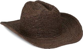 Lack of Color Raffia Cowboy Hat in Coco at Nordstrom, Size Medium