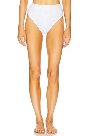 Beach Riot Hazel Bikini Bottoms Womens White Stretch High-Waisted JZZ771
