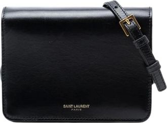 Saint Laurent Pre-owned Cross Body Bags, female, Black, Size: ONE SIZE Pre-owned Vintage Crossbody Bag